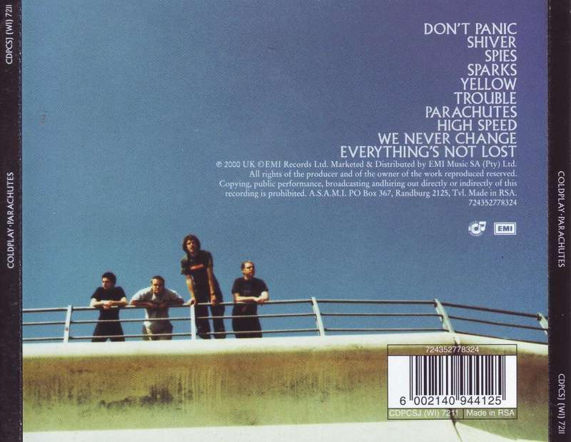 COLDPLAY - Parachutes (CD) CDPCSJ (WI) 7211 VG to VG+