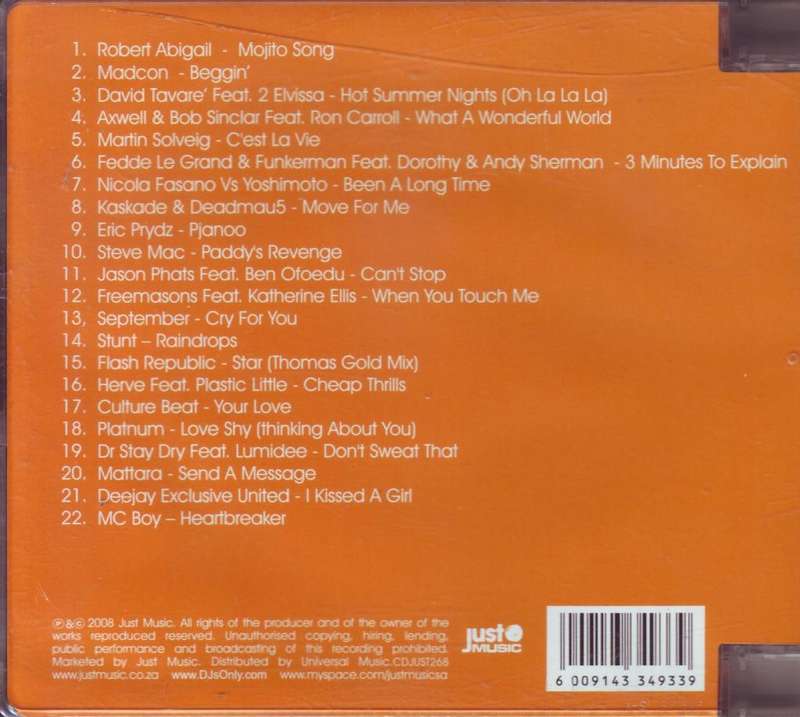 THE NO. 1 DANCE HITS 2009 - Compilation (CD) CDJUST268 VG to VG+