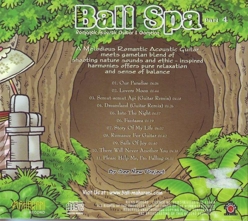 BALI SPA - Part 4 (CD, digipak) MCD152 EX (R25 SALE)