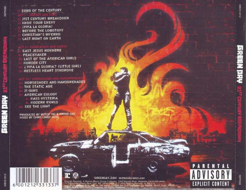 GREEN DAY - 21st century breakdown (CD) WBCD 2212 VG