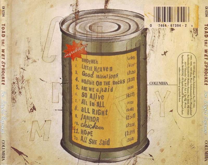 TOAD THE WET SPROCKET - In light syrup (CD) CK 67394 VG