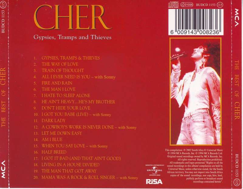 CHER - Gypsies, tramps and thieves (CD) BUDCD 1153 VG to VG+