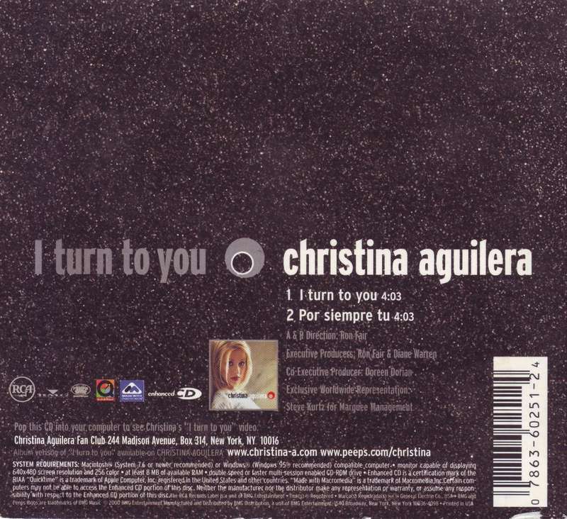 CHRISTINA AGUILERA - I turn to you (CD single, enhanced, digipak) 07863 60251-2 VG