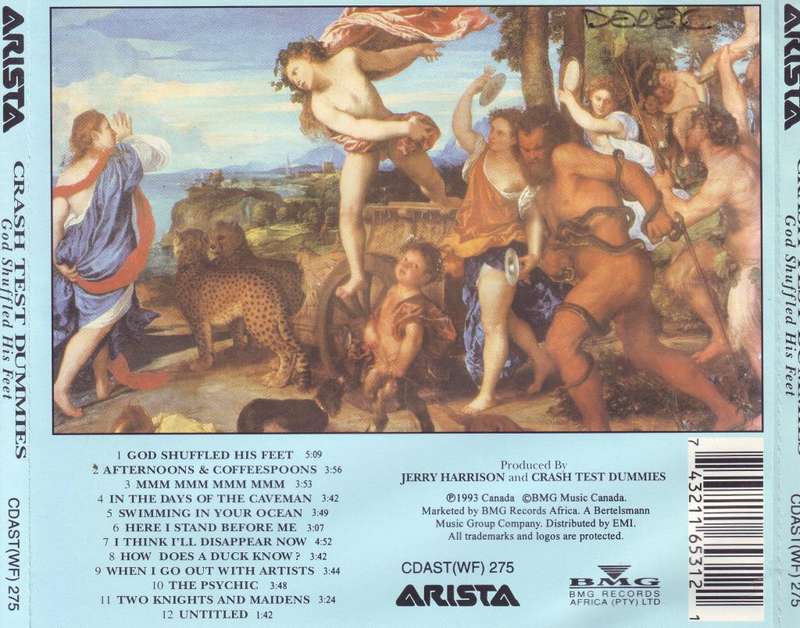 CRASH TEST DUMMIES - God shuffled his feet (CD) CDAST(WF) 275 VG