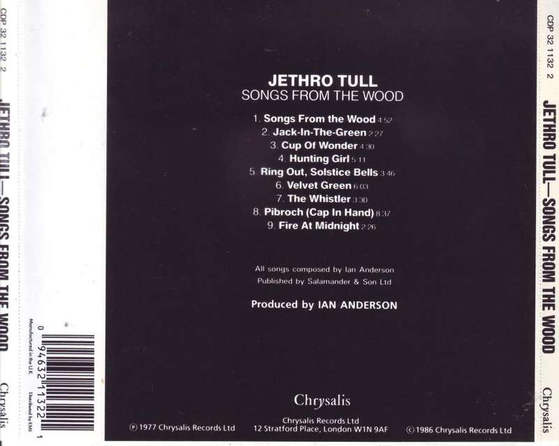JETHRO TULL - Songs from the wood (CD) CDP 32 1132 2  NM-