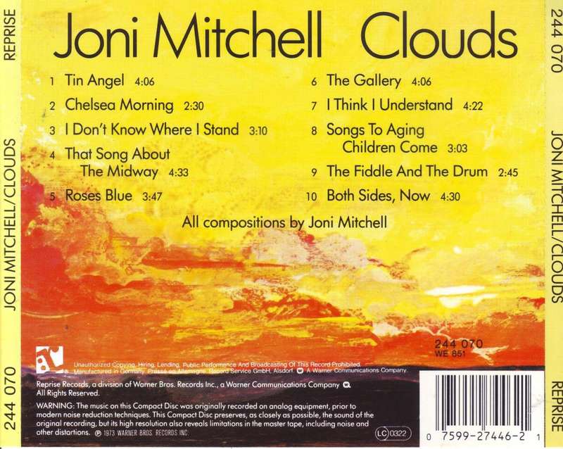 JONI MITCHELL - Clouds (CD)  244 070 EX