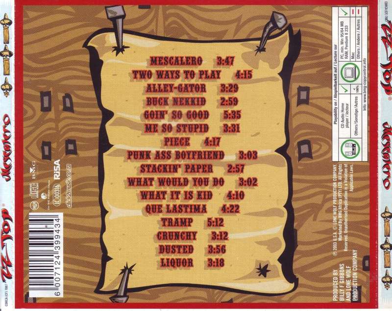 ZZ TOP - Mescalero (CD) CDRCA (CF) 7087  NM