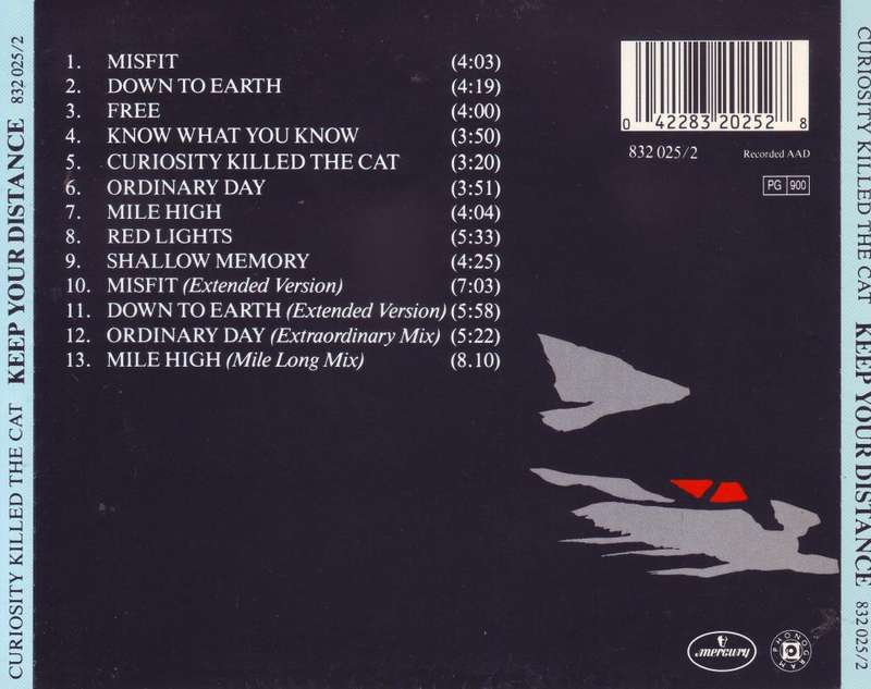 CURIOSITY KILLED THE CAT - Keep your distance (CD) 832 025/2  EX