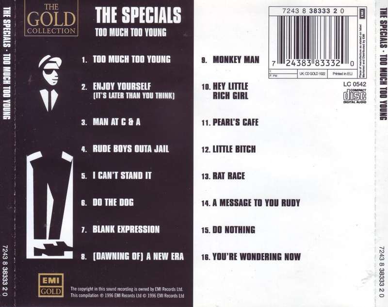 THE SPECIALS - Too much too young (CD) 7243 8 38333 2 0 NM-