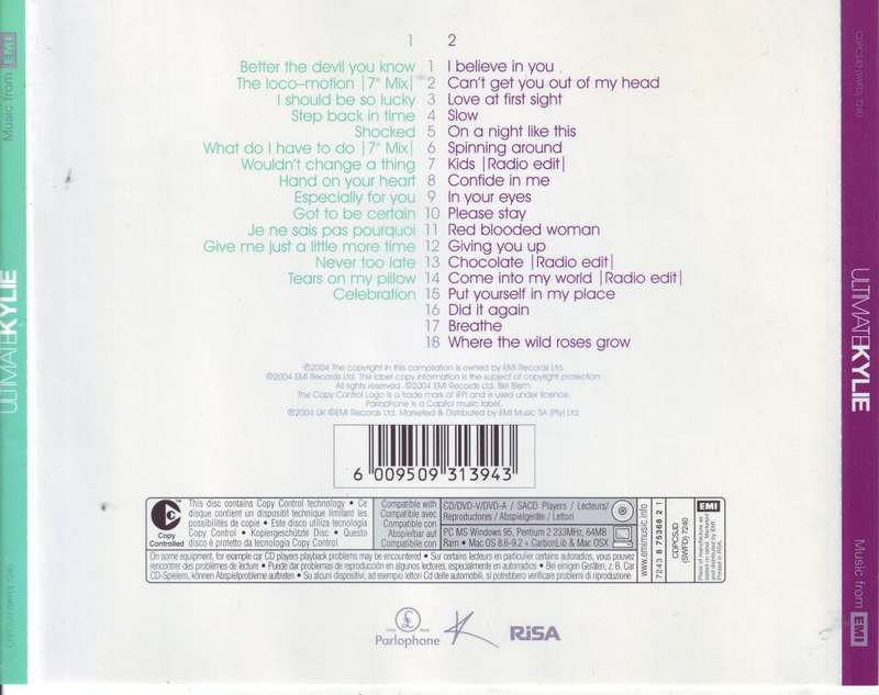 KYLIE MINOGUE - Ultimate Kylie (double CD)  CDPCSJD (SWFD) 7240 NM-