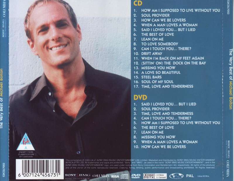 MICHAEL BOLTON - The Very Best Of Michael Bolton (CD and DVD) CDCOL7023  NM