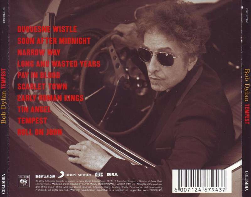 BOB DYLAN - Tempest (CD) CDCOL7453 NM-