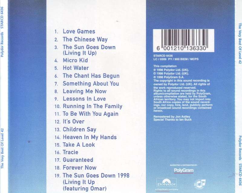 LEVEL 42 - The Very Best Of Level 42 (CD) STARCD 6436 NM