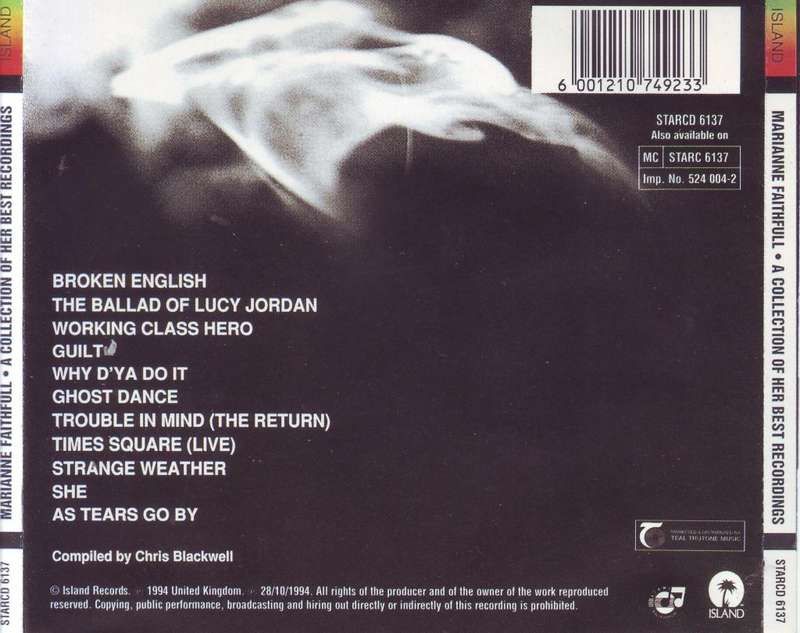 MARIANNE FAITHFULL - Faithfull: a collection of her best recordings (CD) STARCD 6137 NM