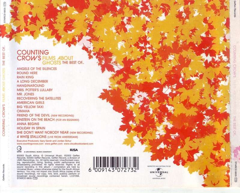COUNTING CROWS - Films about ghosts (CD) STARCD 6835 VG to VG+