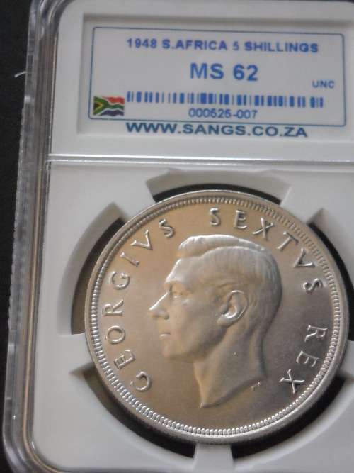1948 S.Africa 5 Shillings - MS 62