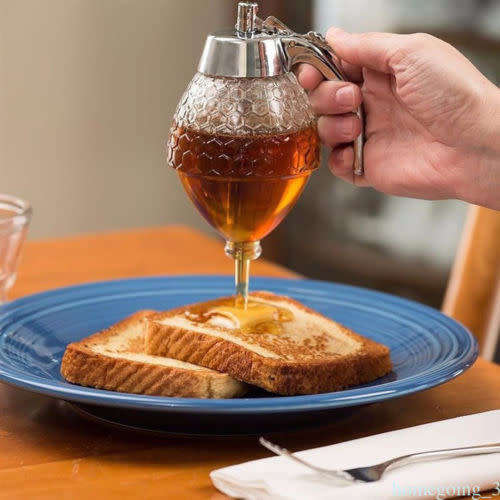 200ML Acrylic Clear Pot Honey Dispenser Container Hive Spice Holder Bee Bottle
