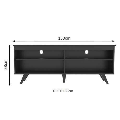 Udine Black TV Unit