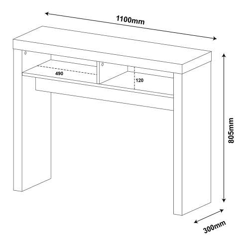 Vegas Console Table Black
