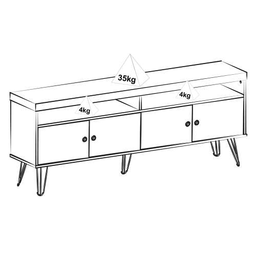 TV Unit Liberty Oak and Off White