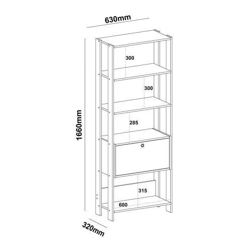MATCH BOOKCASE WHITE