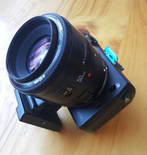 Canon EOS-M with adapter & 50mm f/1.8 lens