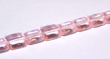 Czech flat tube 8 x 7mm - Pack of 5 - PEACH