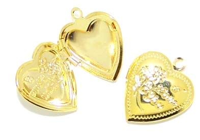 Heart Locket 20mm Goldplated