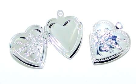 Heart Locket 20mm Silverplated