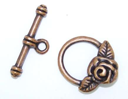 Toggle Clasp 19mm Rose Copper