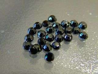 144 Iron on, Hotfix rhinestones diamante, black. Diameter 1.5 mm