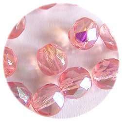GLASS Faceted 32 cut (4 mm) Pink - Pack of 10