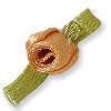 Fabric Flowers Gold (small)- Pack of 10