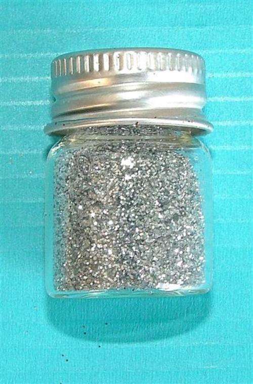 Glitter Fine, 0.2 mm, Silver, 3g, per bottle