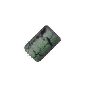 Glass Volcano 4x6mm Tube Green