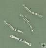 Banana Link Connector 15x1mm 100pcs Silver Plated