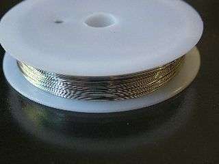 Silver wire 0.54mm, silver coloured. For wire wrapping.