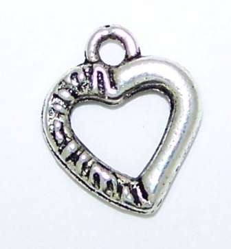 Charm Ant silver Heart frame 15x12 mm 1heart