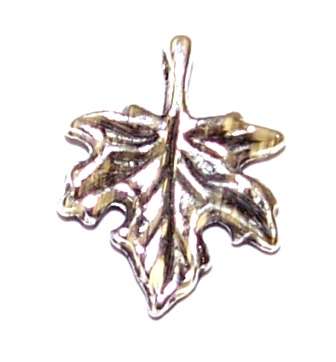 Charms Ant silver mapleleaf 17mm - 1 LEAF