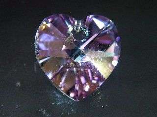 10 mm heart in Swarovski Vitrial -violet