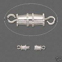 NICKEL PLATED Screw Barrel Clasps with loop - Pack of 20
