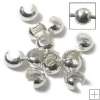 Crimp covers base metal silverplated - Pack of 10