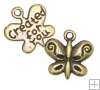 Charm Brass b/fly "created for you"  -1pc