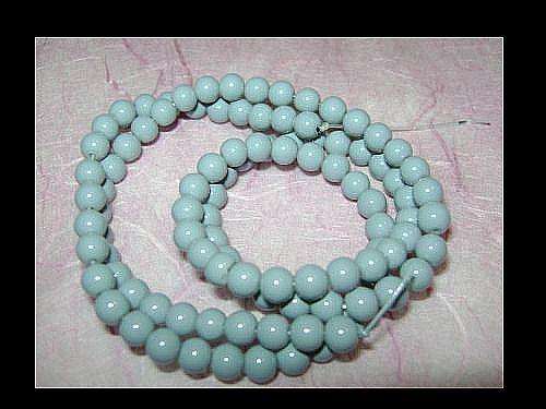 Grey Glass Round beads - 4mm