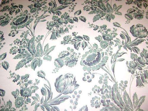 12"x 12" (30.5x30.5cm) Paper -Dark green flower design