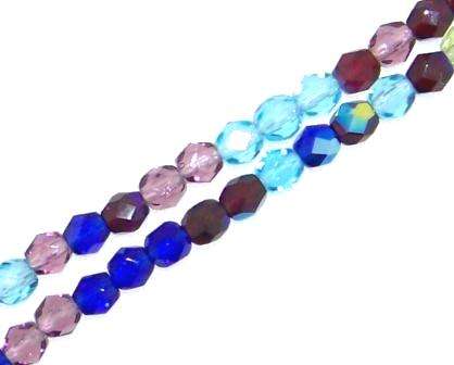 Czech f/polished glass beads 4mm Gemstones - PACK OF 25