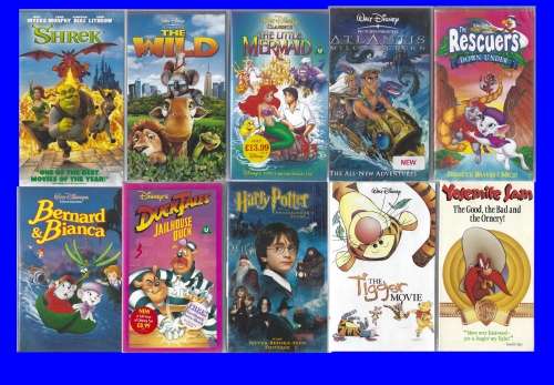 10 DISNEY MOVIES ON VHS TAPES OF WELL KNOWN TITLES IN EXCELLENT CONDITION