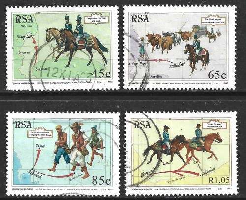 SOUTH AFRICA 1993 NATIONAL STAMP DAY COMPLETE POSTAL USED SET 0224