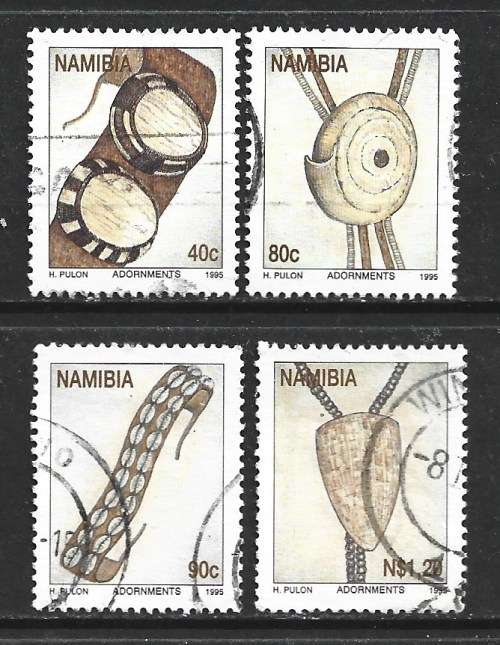 Namibia 1995 Traditional Namibian Adornments Sc#787-90 Complete Used  Set 0413
