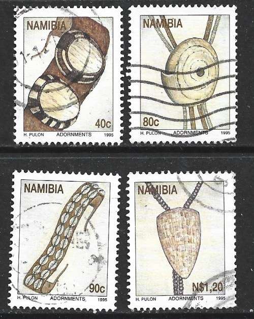 Namibia 1995 Traditional Namibian Adornments Sc#787-90 Complete Used  Set 0413